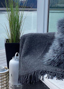 Pledd Dark grey 130x200  100% ULL